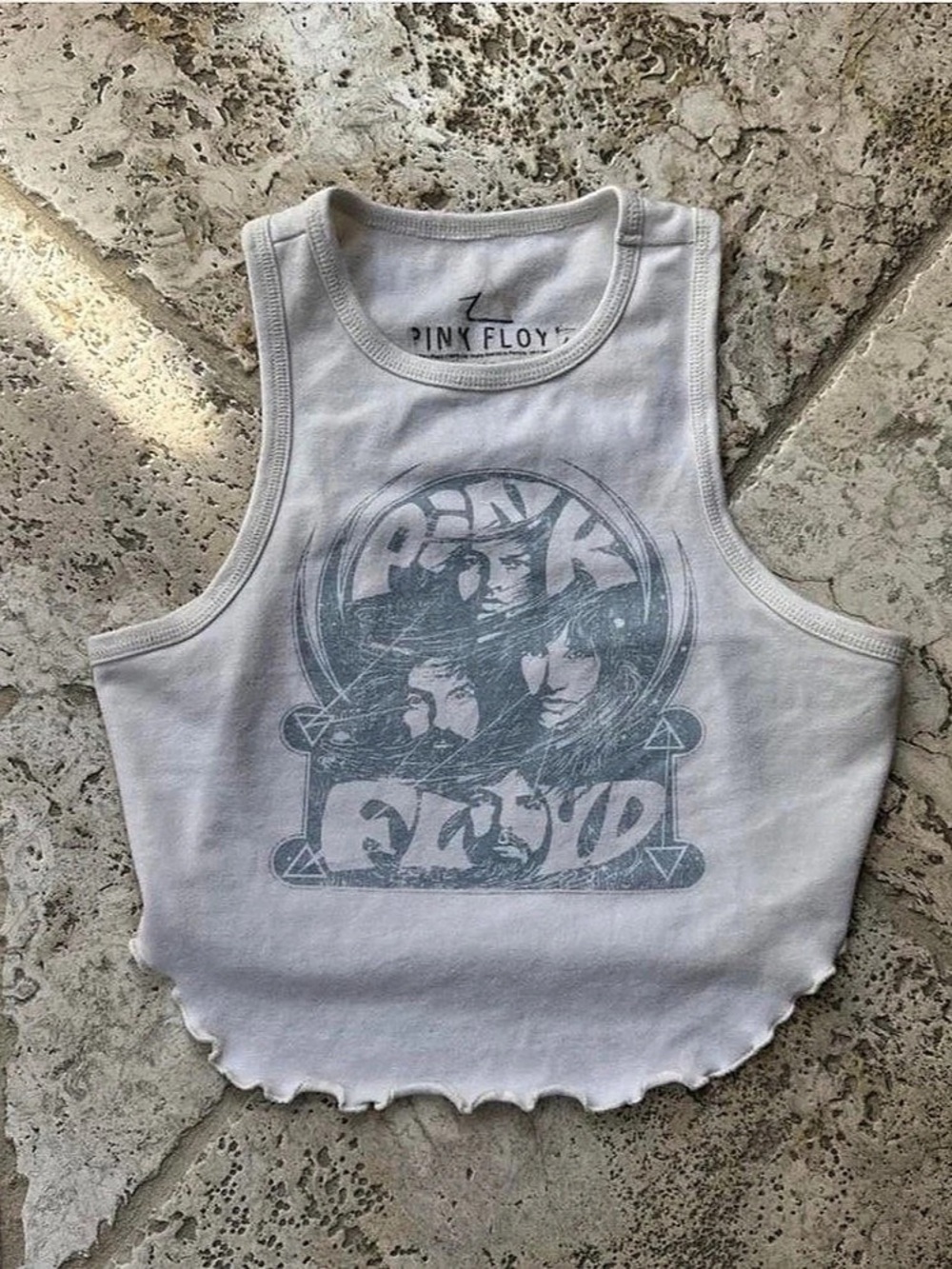 Pink Floyd Graphic Cropped Tank
